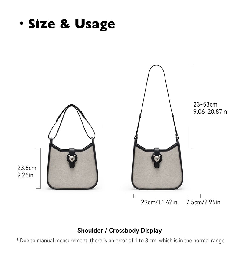 BAFELLI Cat Lock Canvas Bag iris.net