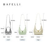 BAFELLI Sculpted Half-Moon Leather Bag