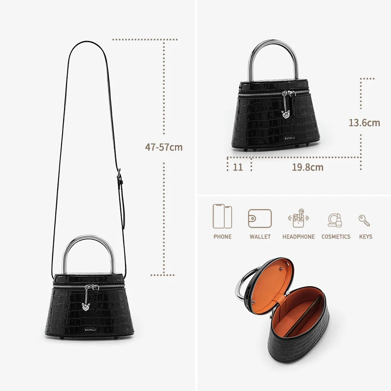 BAFELLI Leather Mini Crossbody iris.net