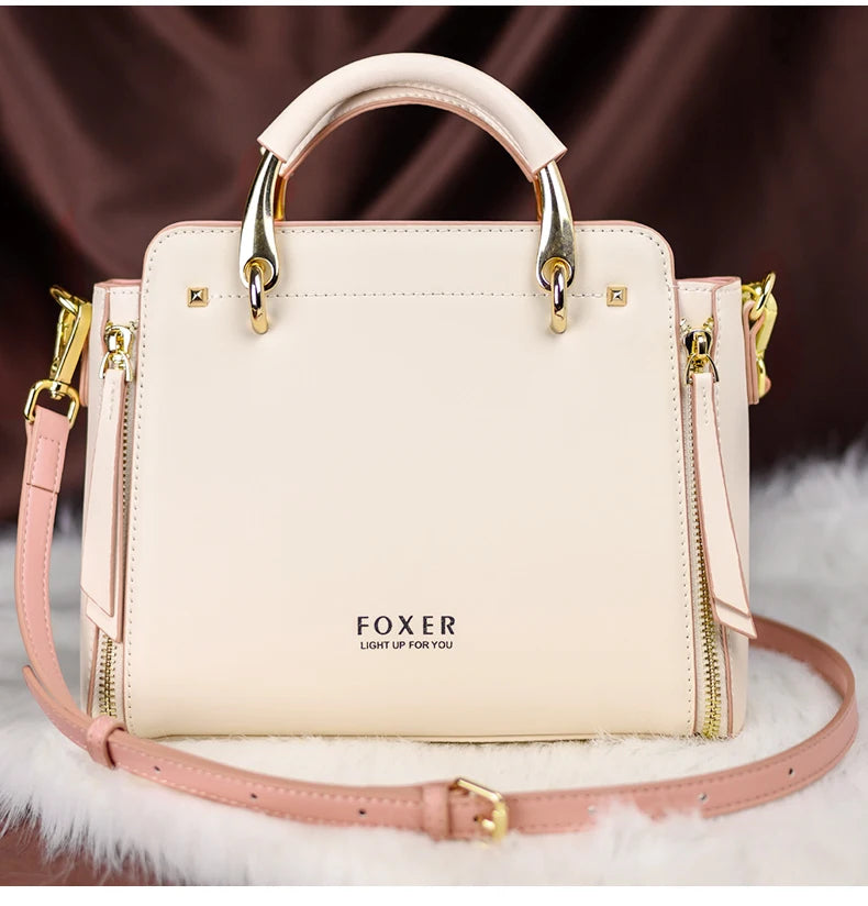 FOXER Split Leather Tote iris.net