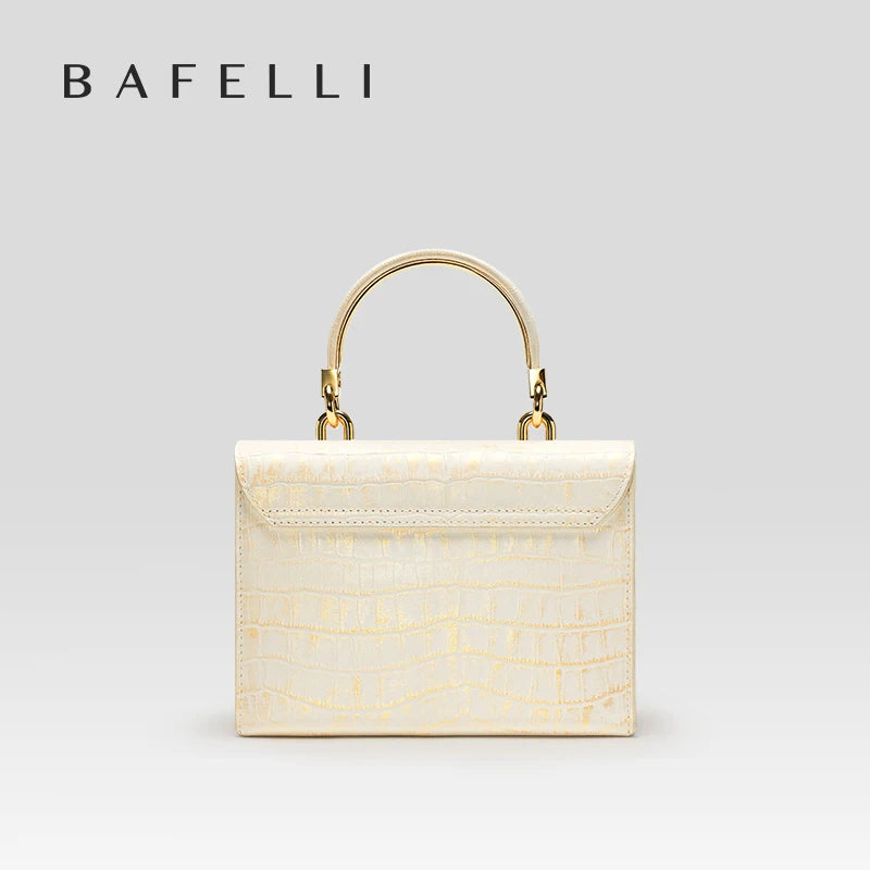 BAFELLI Ivory Gold Lock Bag iris.net