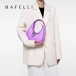 BAFELLI Sculpted Half-Moon Leather Bag