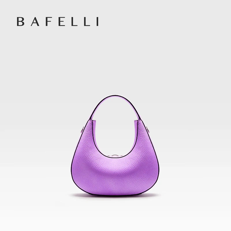 BAFELLI Sculpted Half-Moon Leather Bag