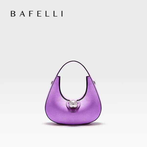 BAFELLI Sculpted Half-Moon Leather Bag