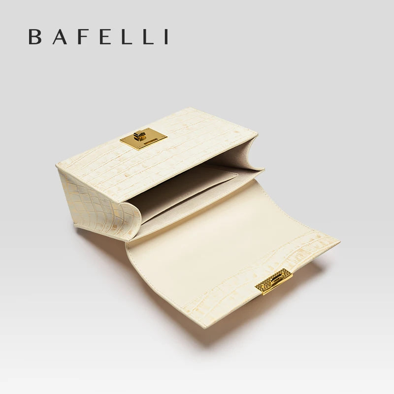 BAFELLI Ivory Gold Lock Bag iris.net