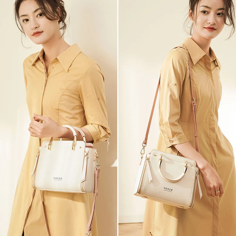 FOXER Split Leather Tote iris.net