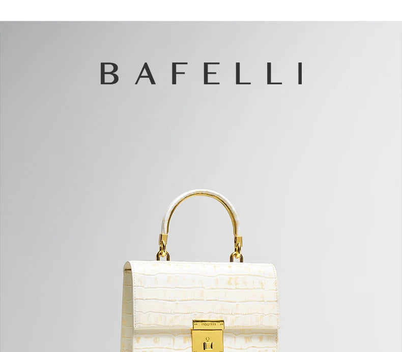 BAFELLI Ivory Gold Lock Bag iris.net
