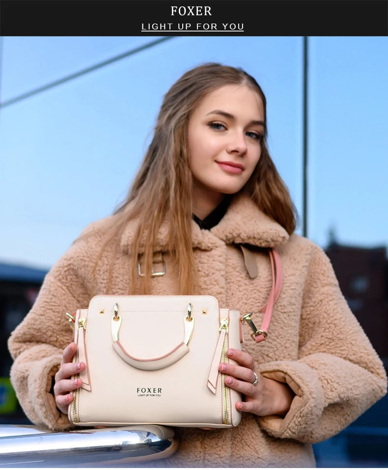 FOXER Split Leather Tote iris.net