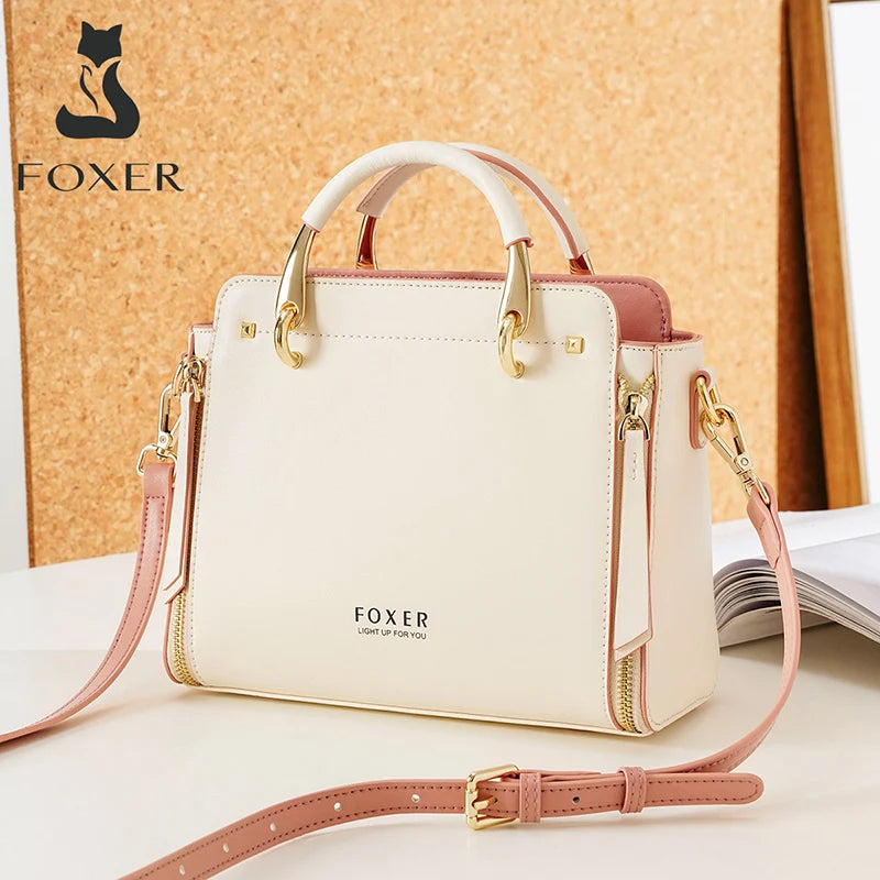 FOXER Split Leather Tote iris.net