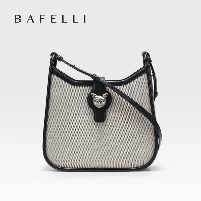 BAFELLI Cat Lock Canvas Bag iris.net